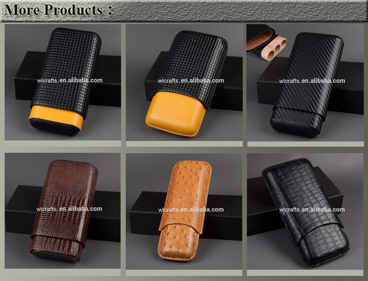 WLL-0007 leather cigar case for sale custom make cigarette case 9