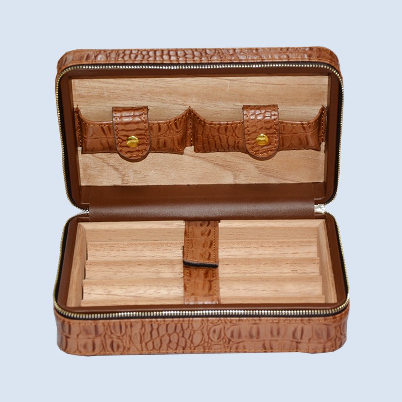 Volenx Factory Wholesale 6CT Leather Cigar Humidor