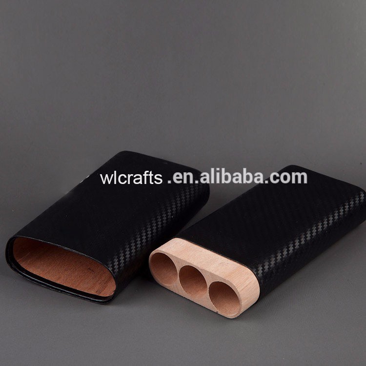 Cigar Packaging Case For 3CT Cigars Travel Leather Cigar Case 5