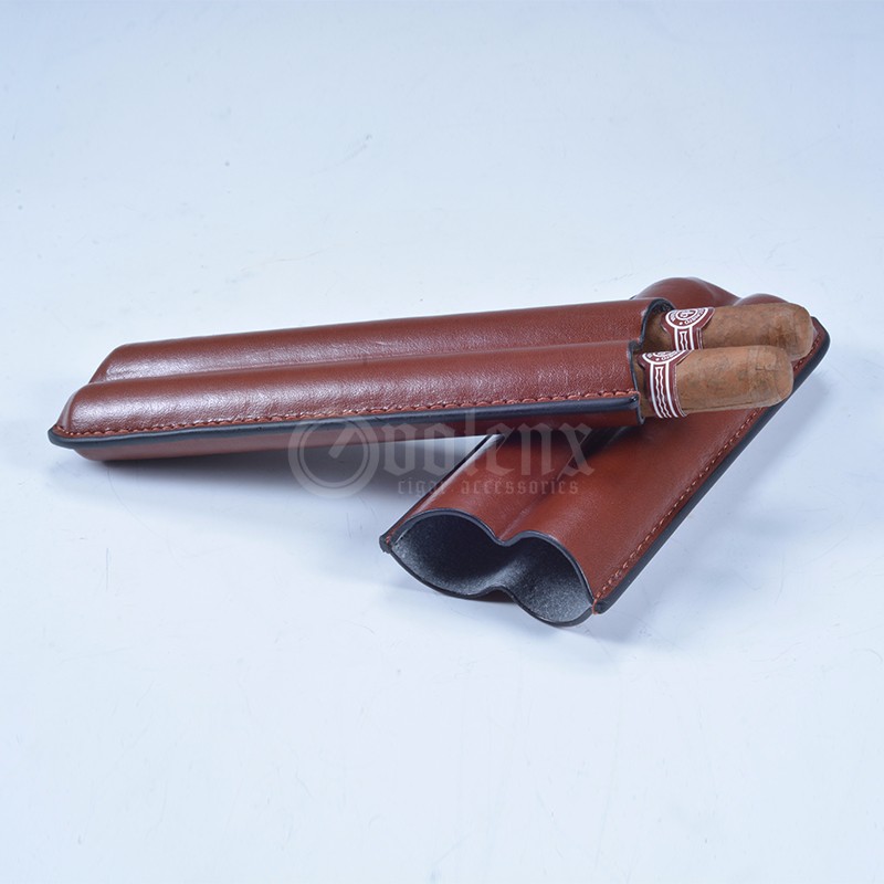 Top quality wholesale custom leather cigar case 3