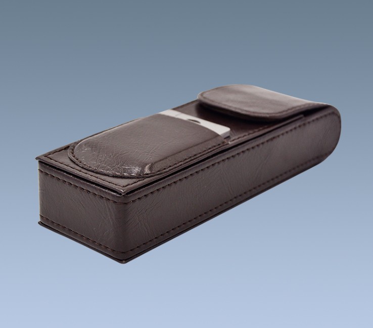 Wholesale Mini Leather Cigar Travel Case 3