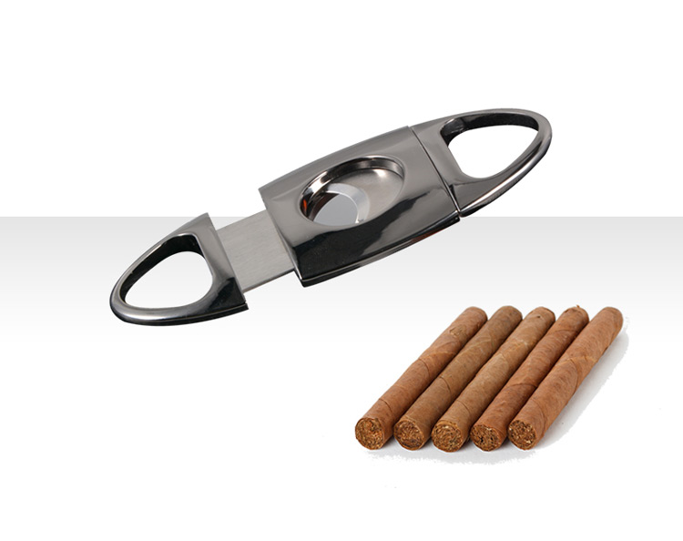 Personalized Double Blade Stainless Steel Cigar Cutter 5