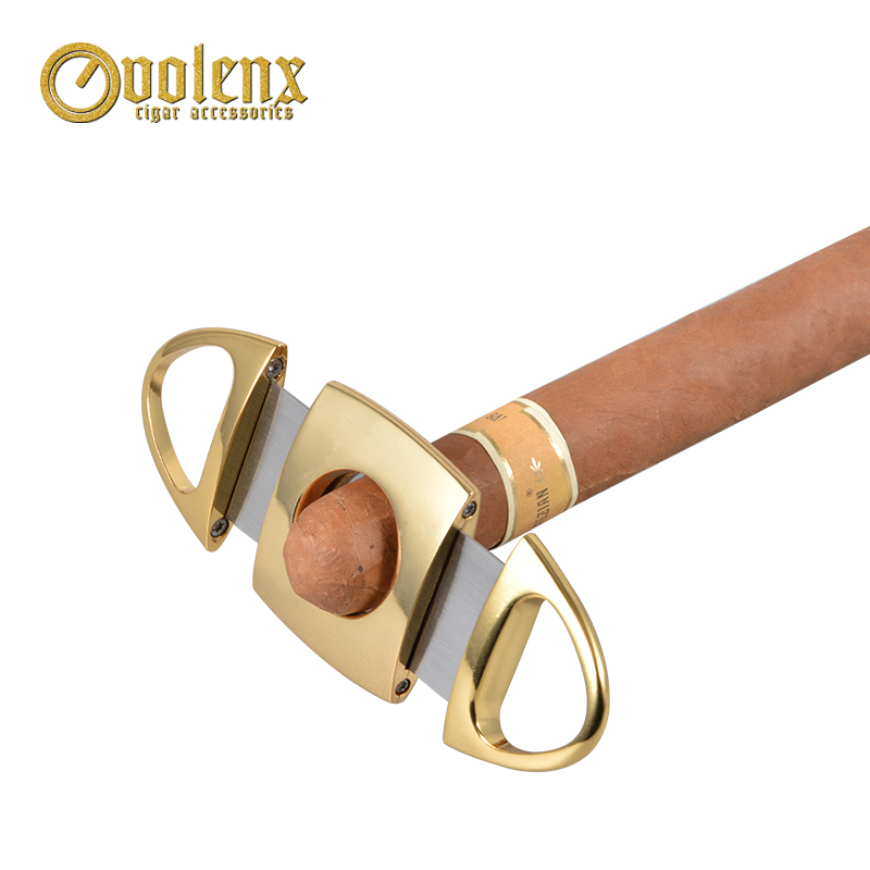 Luxury Stainless Steel Oem Gold Cigar Cutter 2
