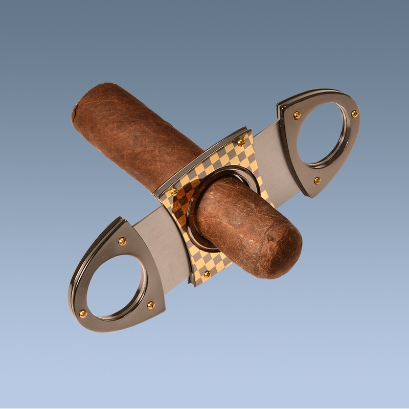 Hot sale stainless steel luxury wholesale custom logo cigar cutter 14