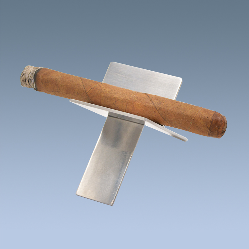 Custom Stainless Steel Single Silver Cigar Holder