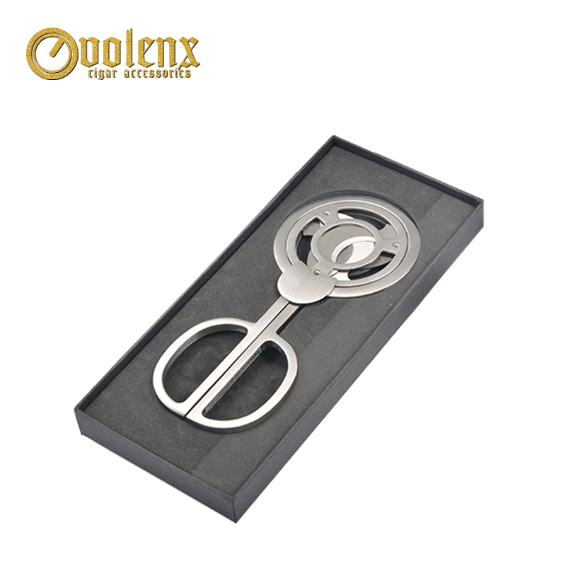 High quality silver stainless steel cigar cutter manufacture 7