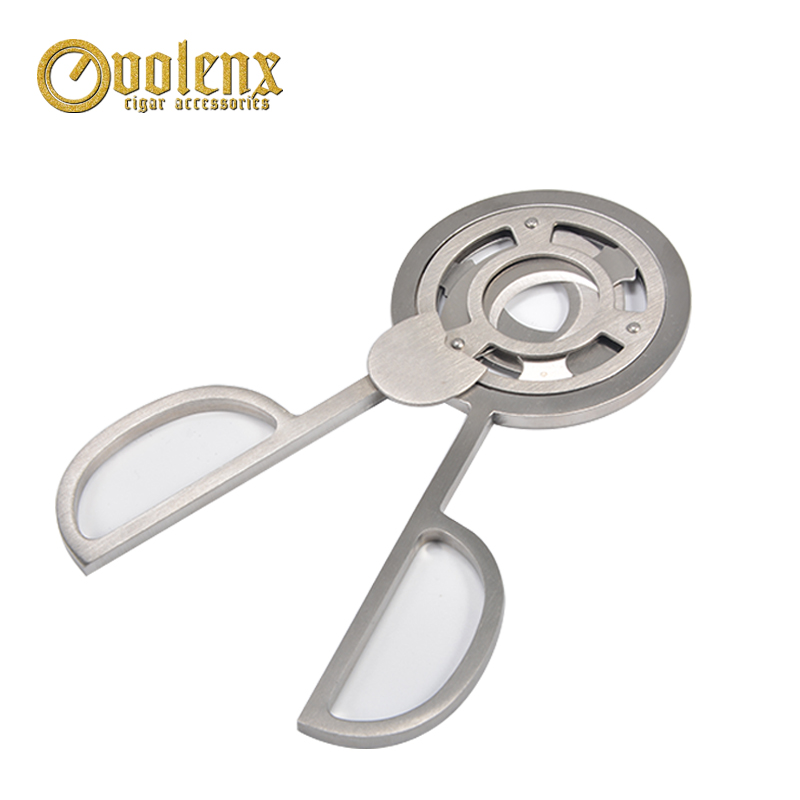 High quality silver stainless steel cigar cutter manufacture