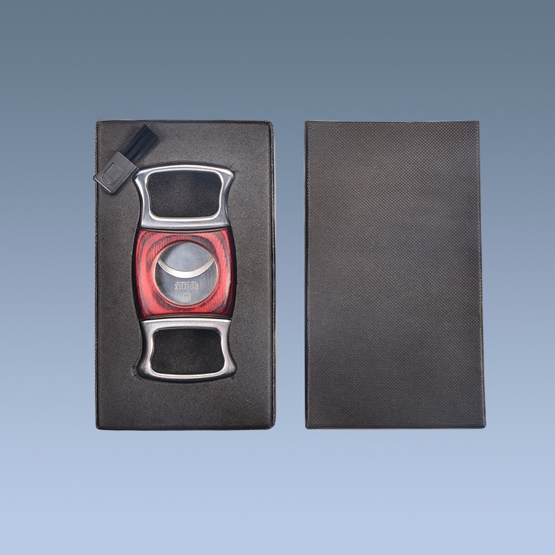 High Quality Promotional Wood Stainless Steel Cigar Cutter 7