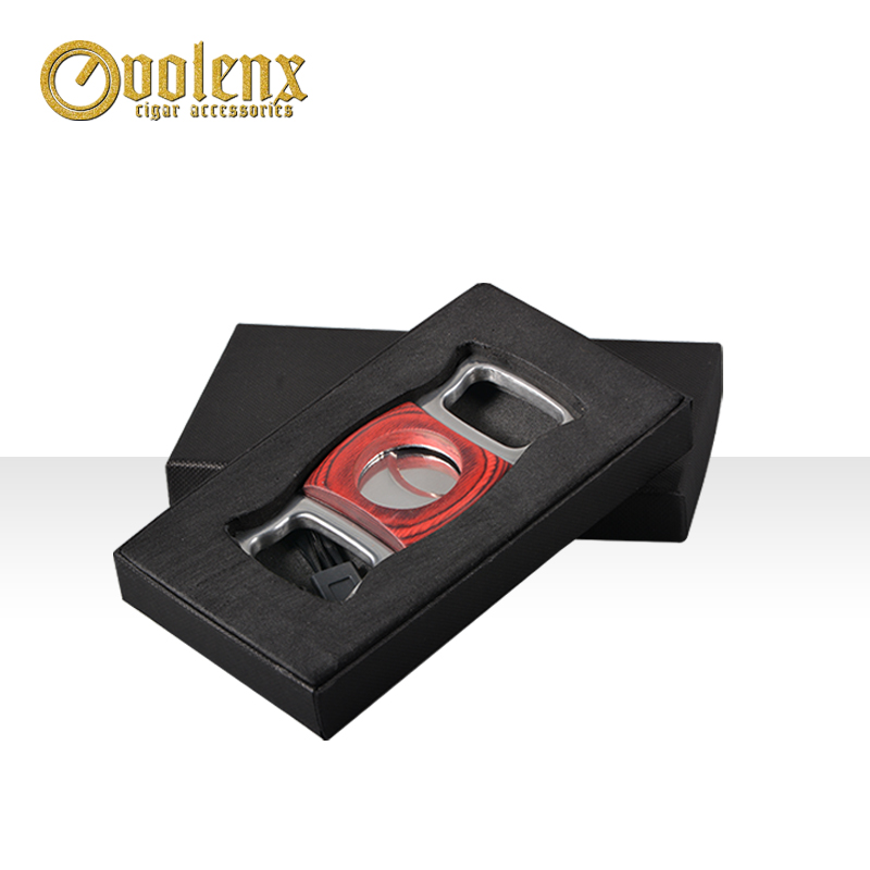 High Quality Promotional Wood Stainless Steel Cigar Cutter