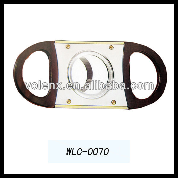Custom logo metal material and high quality cigar cutter double blade 3