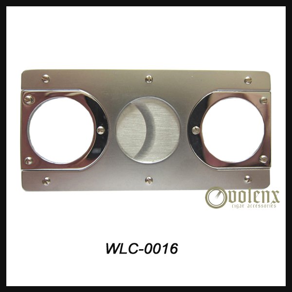 Custom logo metal material and high quality cigar cutter double blade