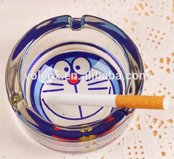 Handmade Crystal colorful glass cigar ashtray