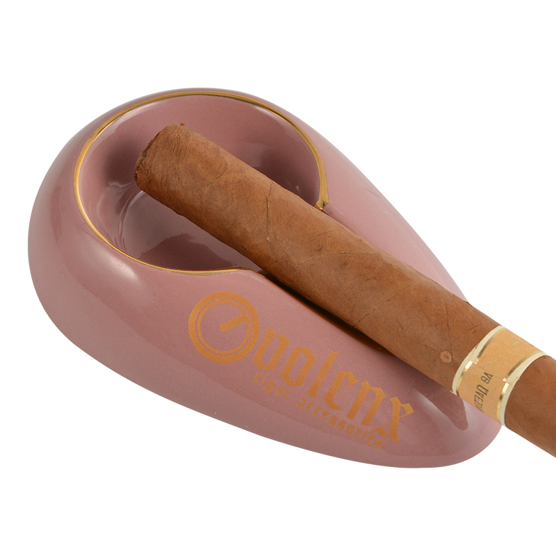 Custom Single Pocket Ceramic Cigar Ashtray 2