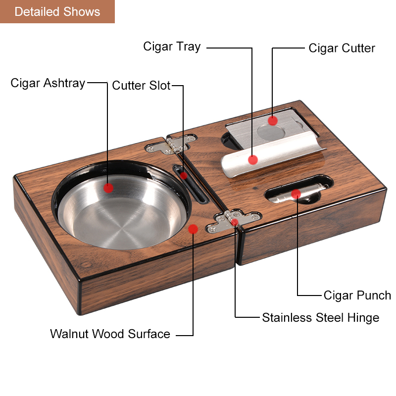  High Quality wood cigar ashtray 3