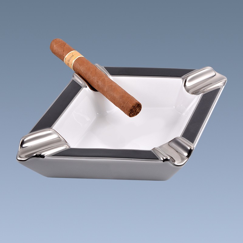 Custom logo wholesale ceramic cigar ashtray 10