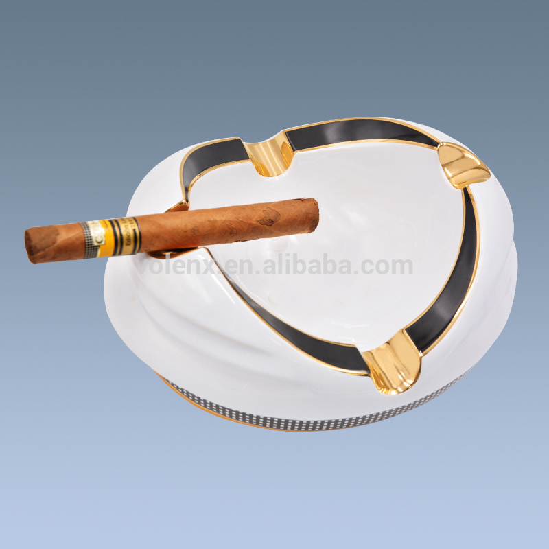 2019 hot selling big ashtray 50yrs Aniverary ceramic ashtray