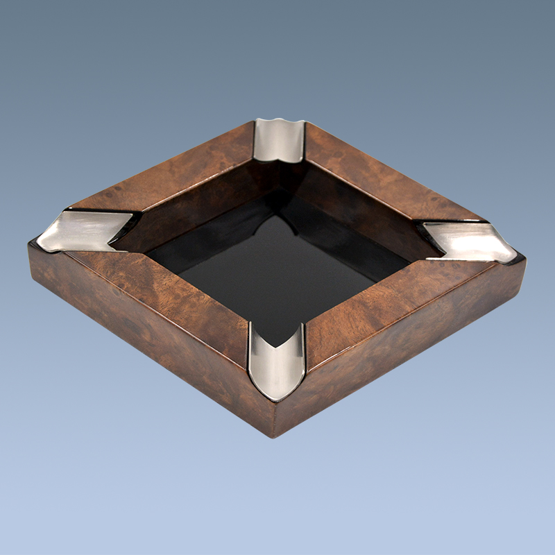 Wholesale  Marble Granite Cigar Ashtray Table Stand Square Custom Material Ashtray