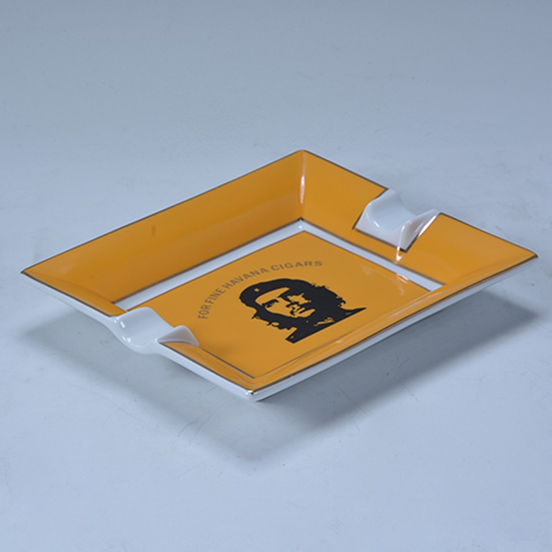 Wholesale Fashion Design Ceramic Table Cigar Ashtray Made Logo 3