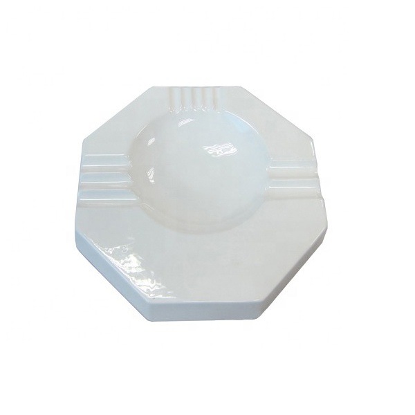 White pure color high stand quality ceramic wholesale cigar ashtray