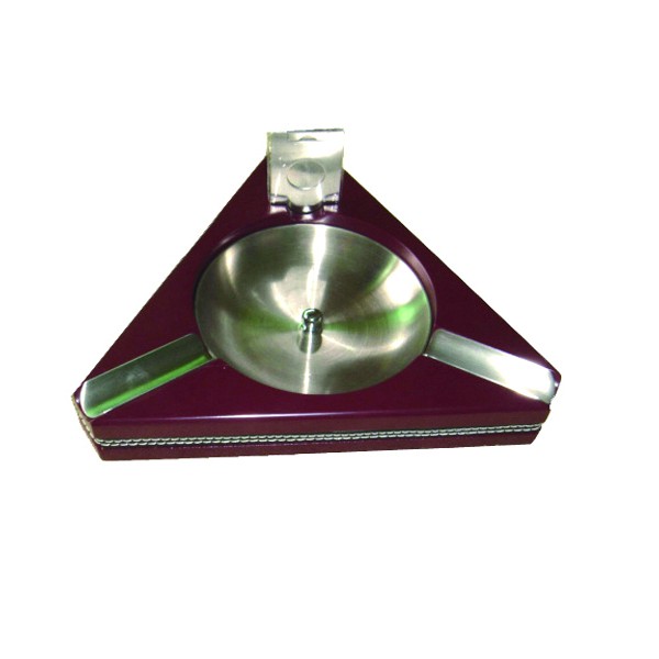 Hot Sale Custom Logo triangle Wooden Luxury Cigar Ashtray 3