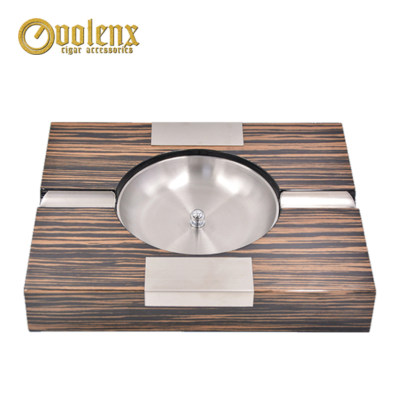 High quality wholesale customized wooden cigar standing ashtray 7
