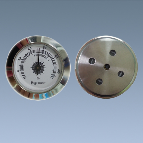 China cigar accessory direct factory silver humidor hygrometer