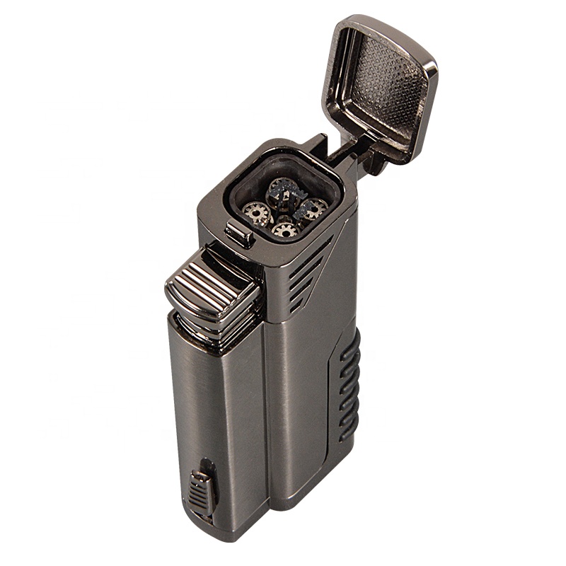2019 New Design Windproof Metal Cigar Lighter With Punch 3