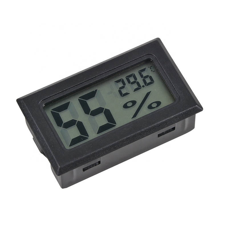 Square Black Digital Cigar Hygrometer for Humidor 2