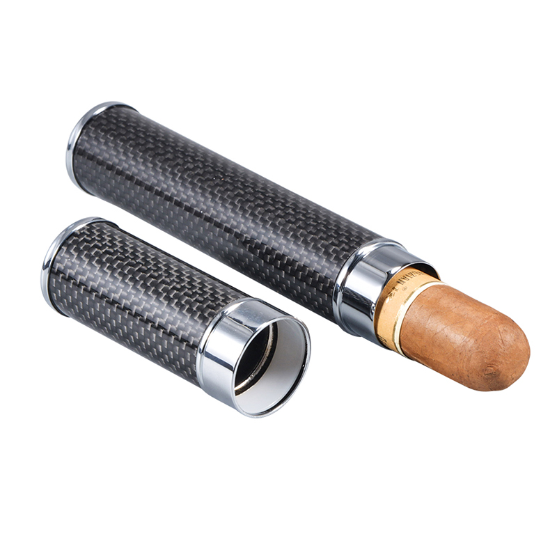 Luxury single space packaging carbon fiber cigar tube 5