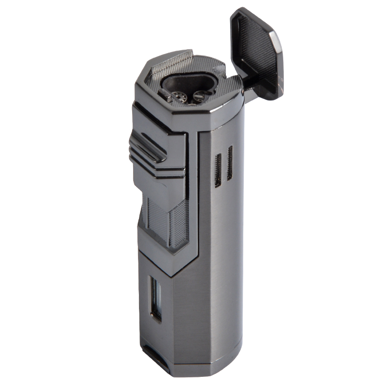 Custom Metal Single Jet Flame Cigar Lighter with Tool Kit Manufacturer 5