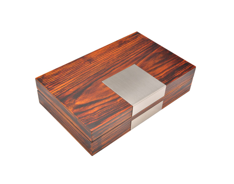 Elegant Brown MDF Wooden Jewellery Packaging Box 5