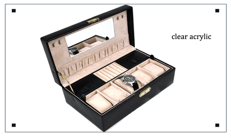 Classic high quality elegant custom luxury watch box leather 5