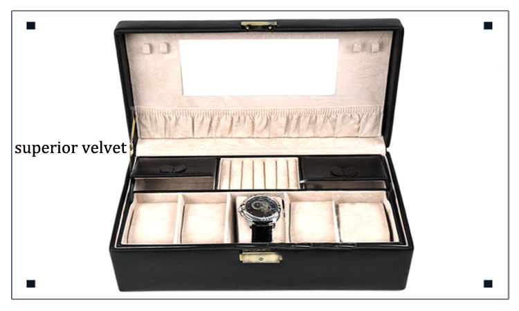 Classic high quality elegant custom luxury watch box leather 3