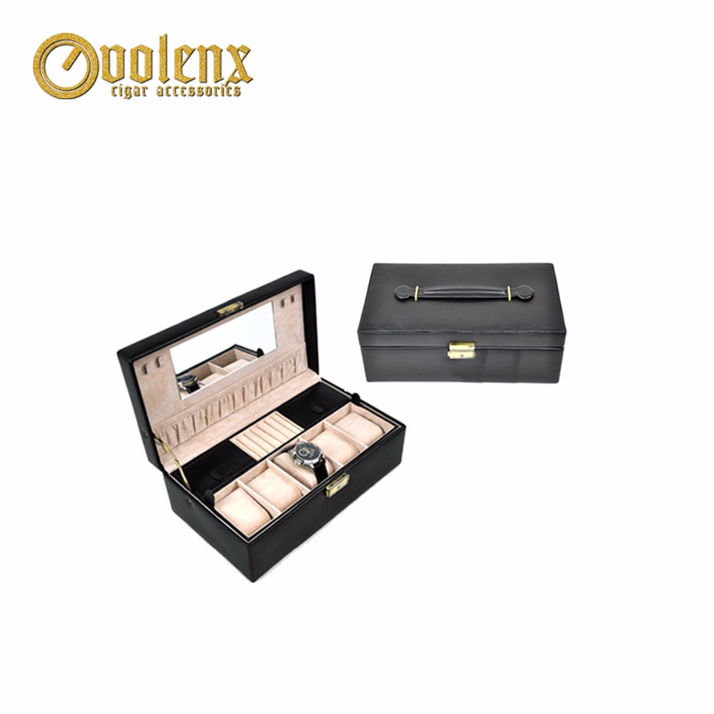 Classic high quality elegant custom luxury watch box leather