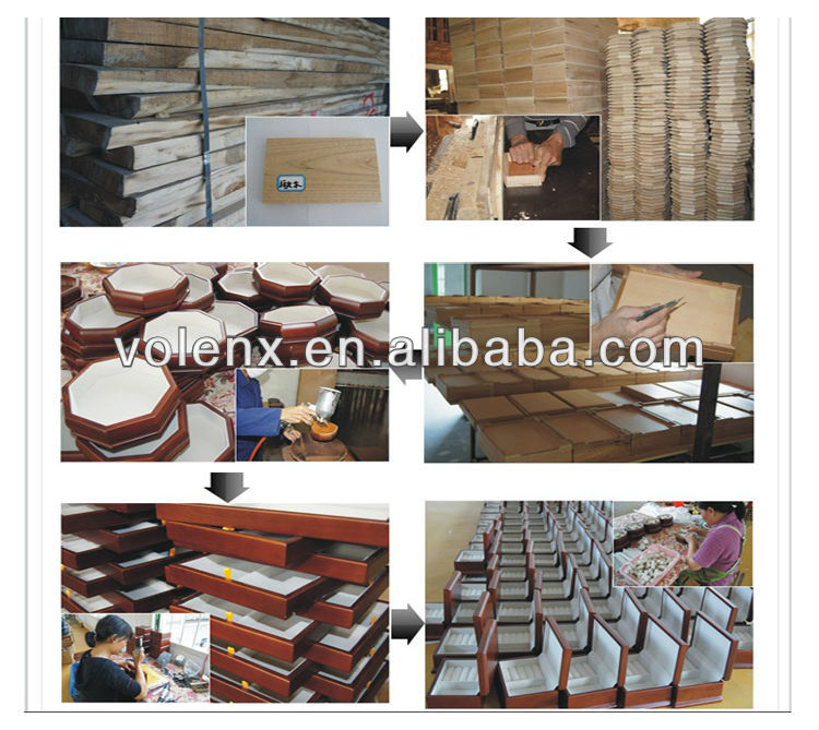 Wood Box factory wholesale mirrored jewelry box with drawers 9
