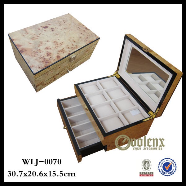 unfinished wood jewelry boxes wholesale WLJ-0071 Details