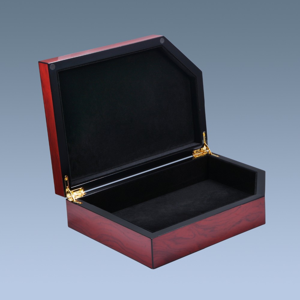 Metal plate accept custom lacquer wooden jewelry box 19