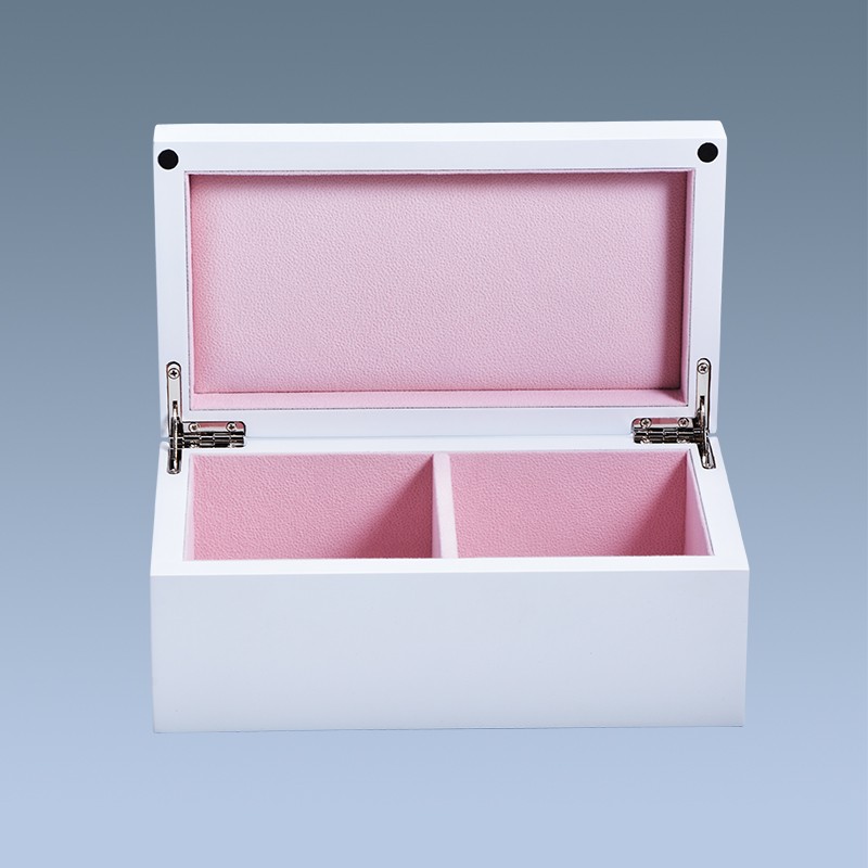 Glossy finish high quality wooden custom luxury velvet jewelry box 5