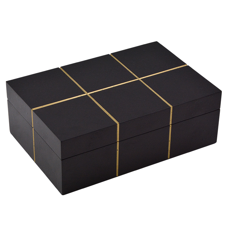 luxury customized fancy wooden packaging perfume box for three perfumes 4