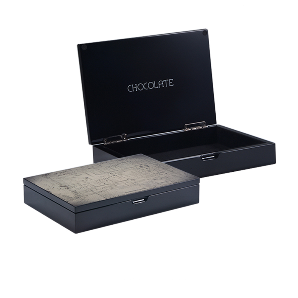 Wholesale Wooden High Gloss Luxury Chocolate Box Packaging