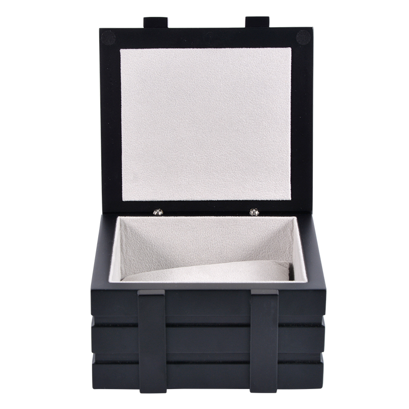 Special design velvet watch box black gift box jewelry wood 5