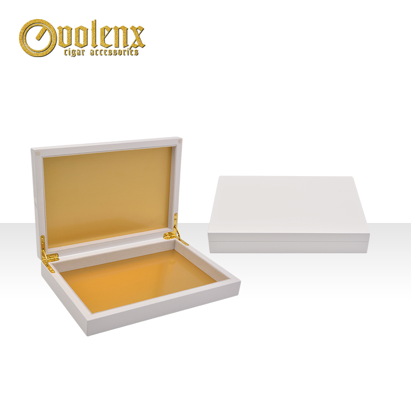 Customized size empty white customized wood jewelry box