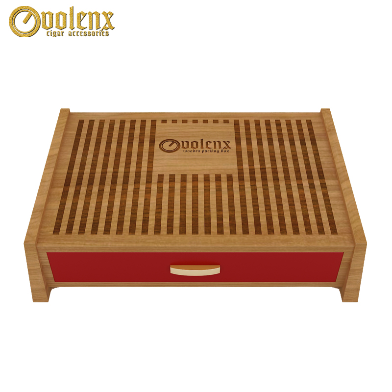 Wholesale luxury wooden tea packaging box with a drawer 7