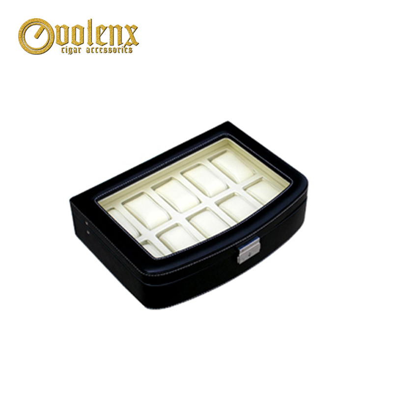 High quality top glass customized handmade luxury watch box packaging 4
