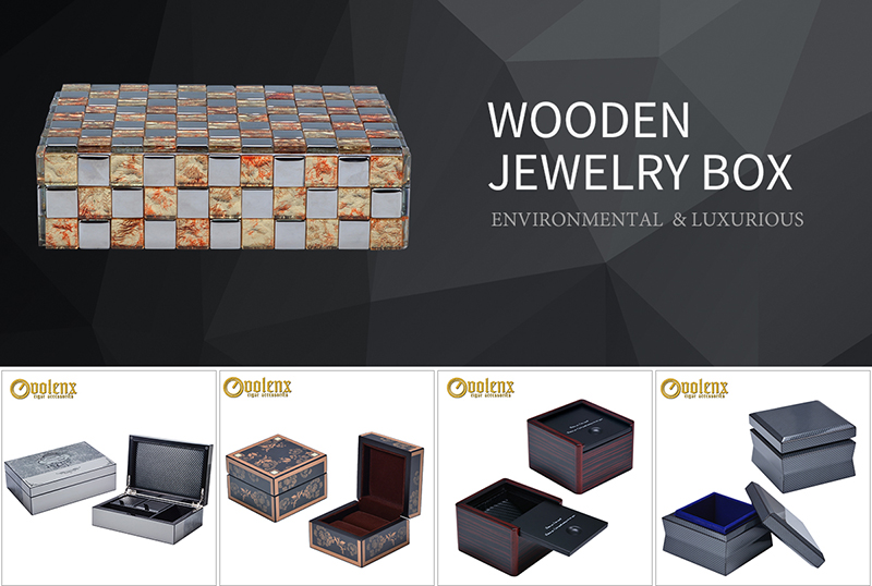 Custom Logo Vintage Wooden Display Jewelry Packaging Box 7
