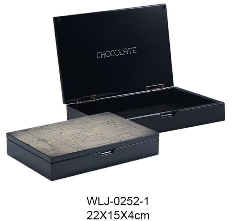 Luxury wooden chocolate box photopaper chocolate gift box 3