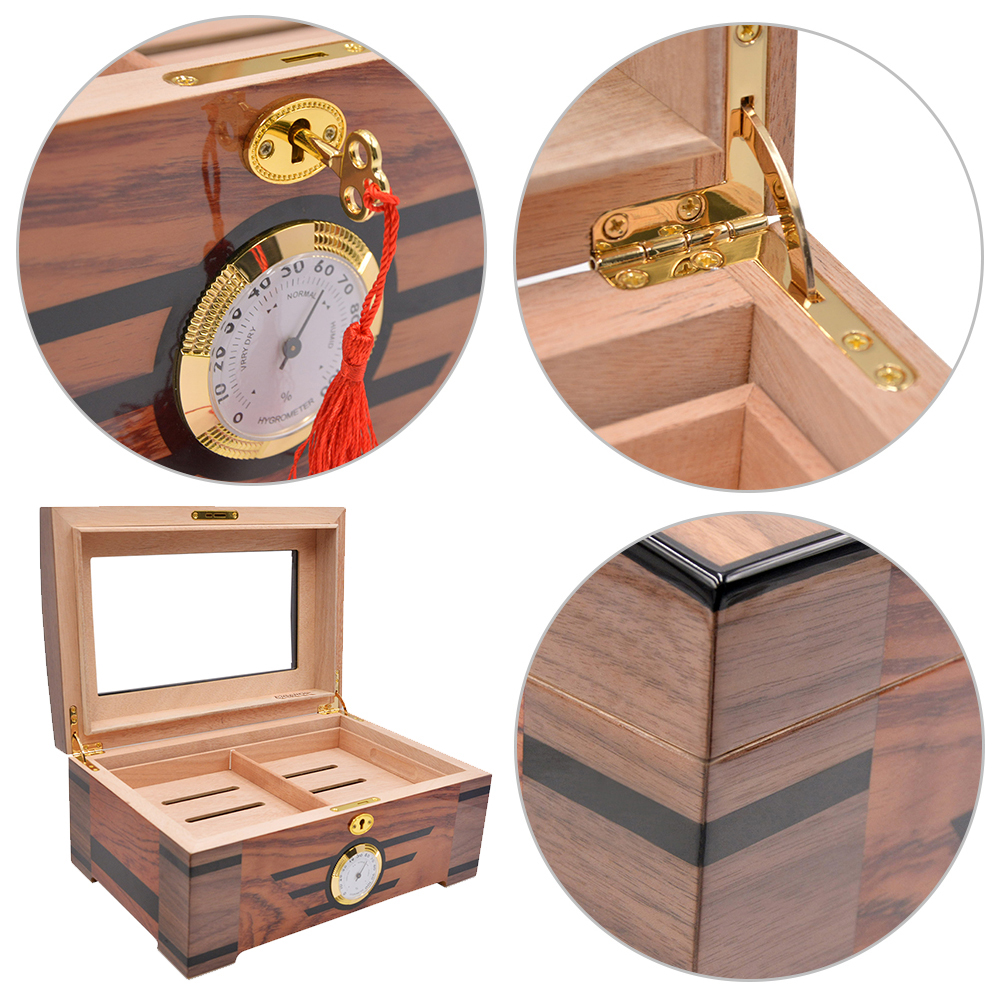 Luxury Wholesale Custom Designed Empty Travel Wooden Cigar Box
