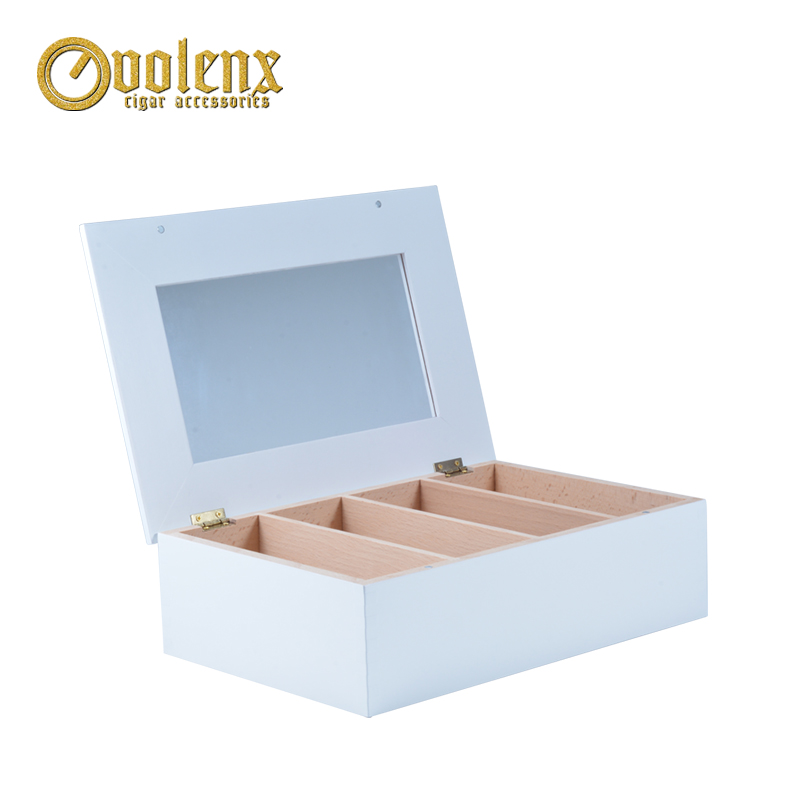  High Quality white wooden tea box