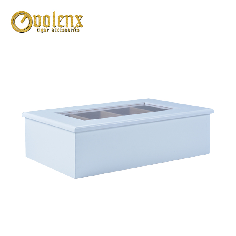 Matt Custom Glass Lid Wood Tea Box With Compartments Tea Bag Storage Packaging Box 3