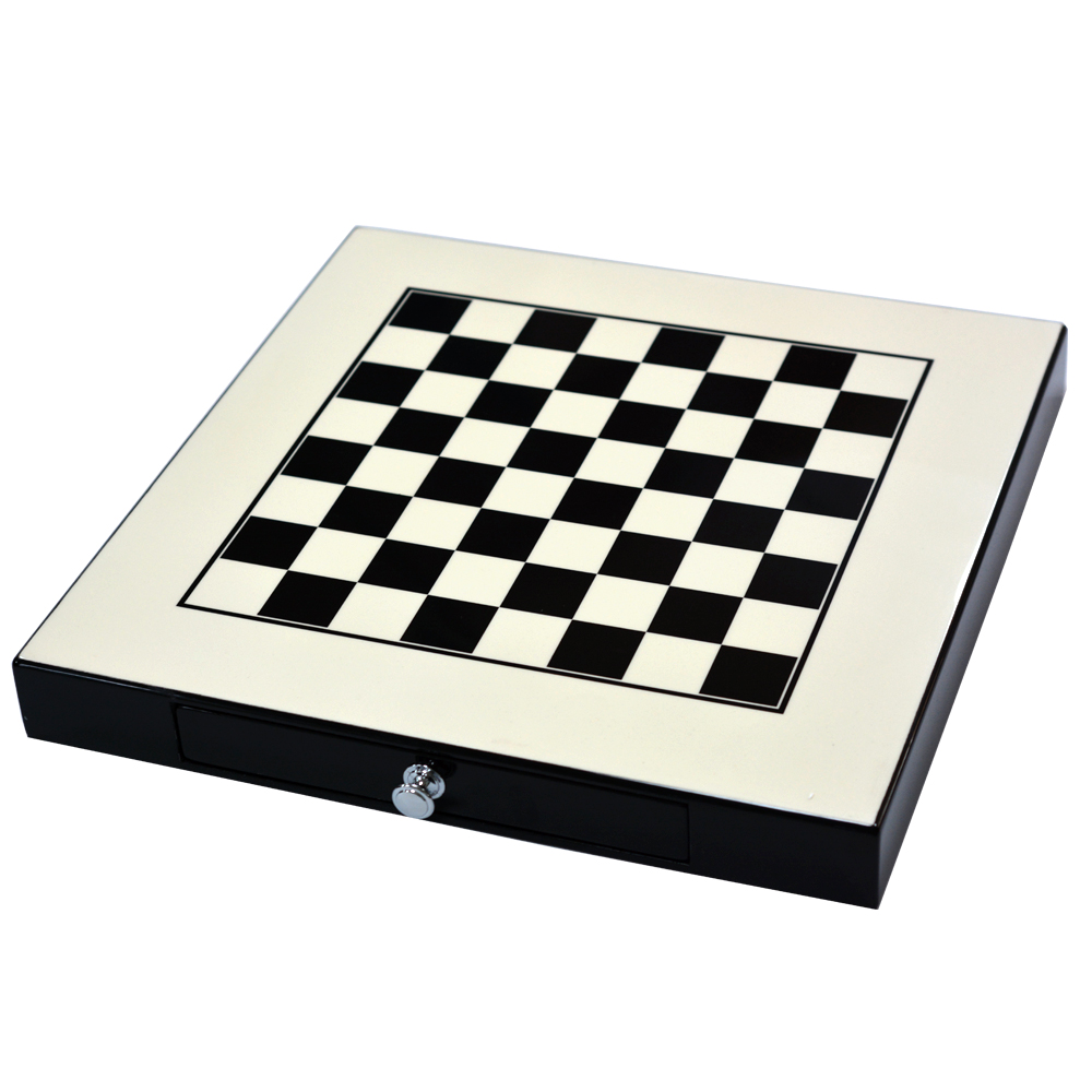 Luxury White Wooden Chess Storage Box Set 6